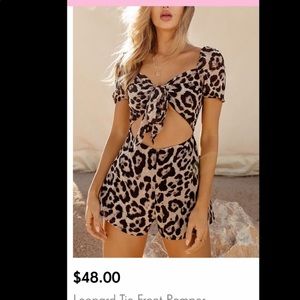 Pretty Little Thing Leopard Romper